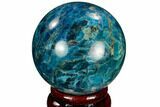 Bright Blue Apatite Sphere - Madagascar #121823-1